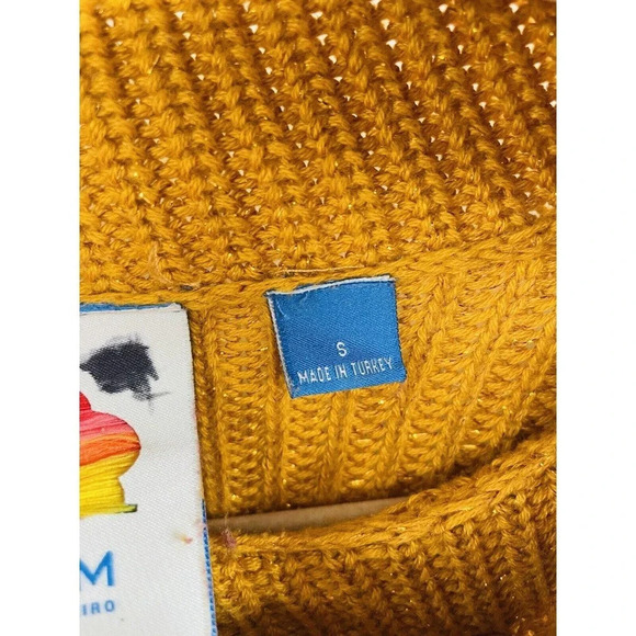 Farm Rio de Janeiro Anthropologie Tunic Sweater Dress Striped Turtleneck Size S - Picture 9 of 11